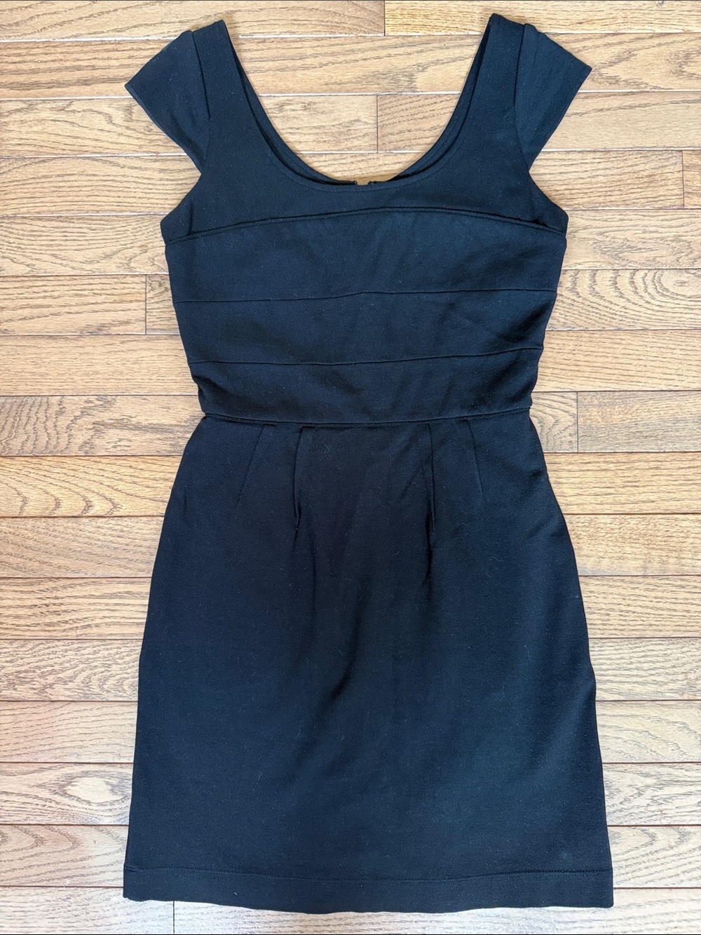 BCBGMaxAzria Black Cap-Sleeve Mini Dress